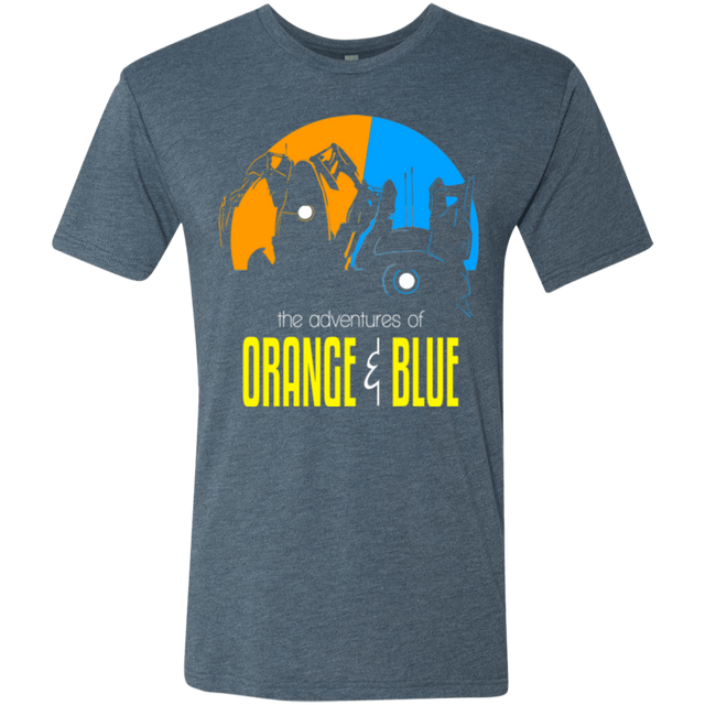 T-Shirts Indigo / S Adventure Orange and Blue Men's Triblend T-Shirt