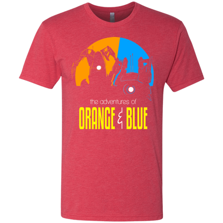T-Shirts Vintage Red / S Adventure Orange and Blue Men's Triblend T-Shirt