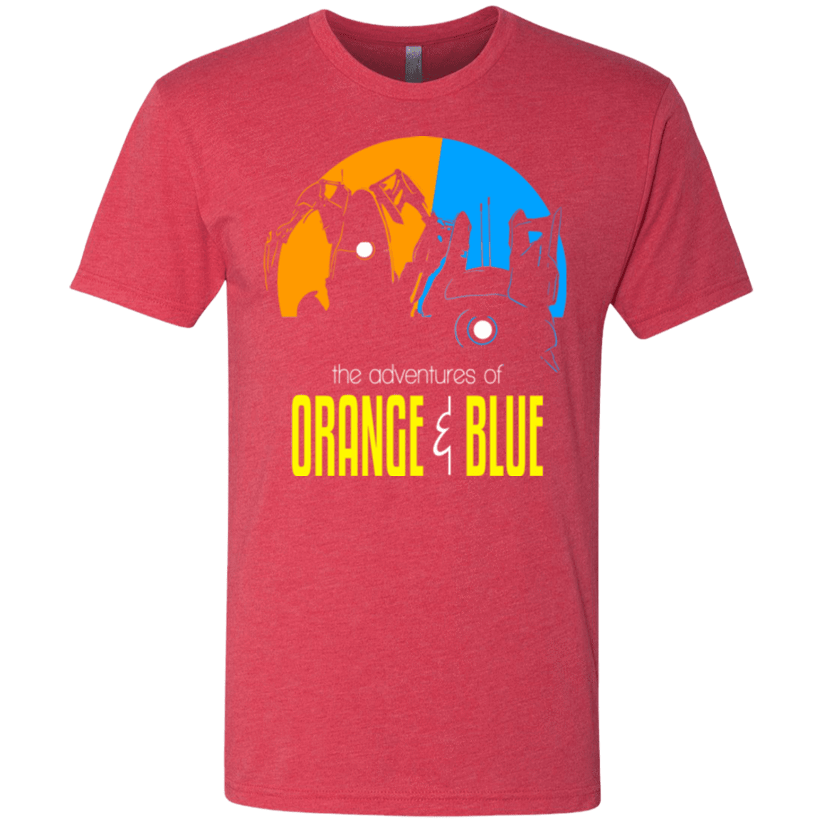 T-Shirts Vintage Red / S Adventure Orange and Blue Men's Triblend T-Shirt