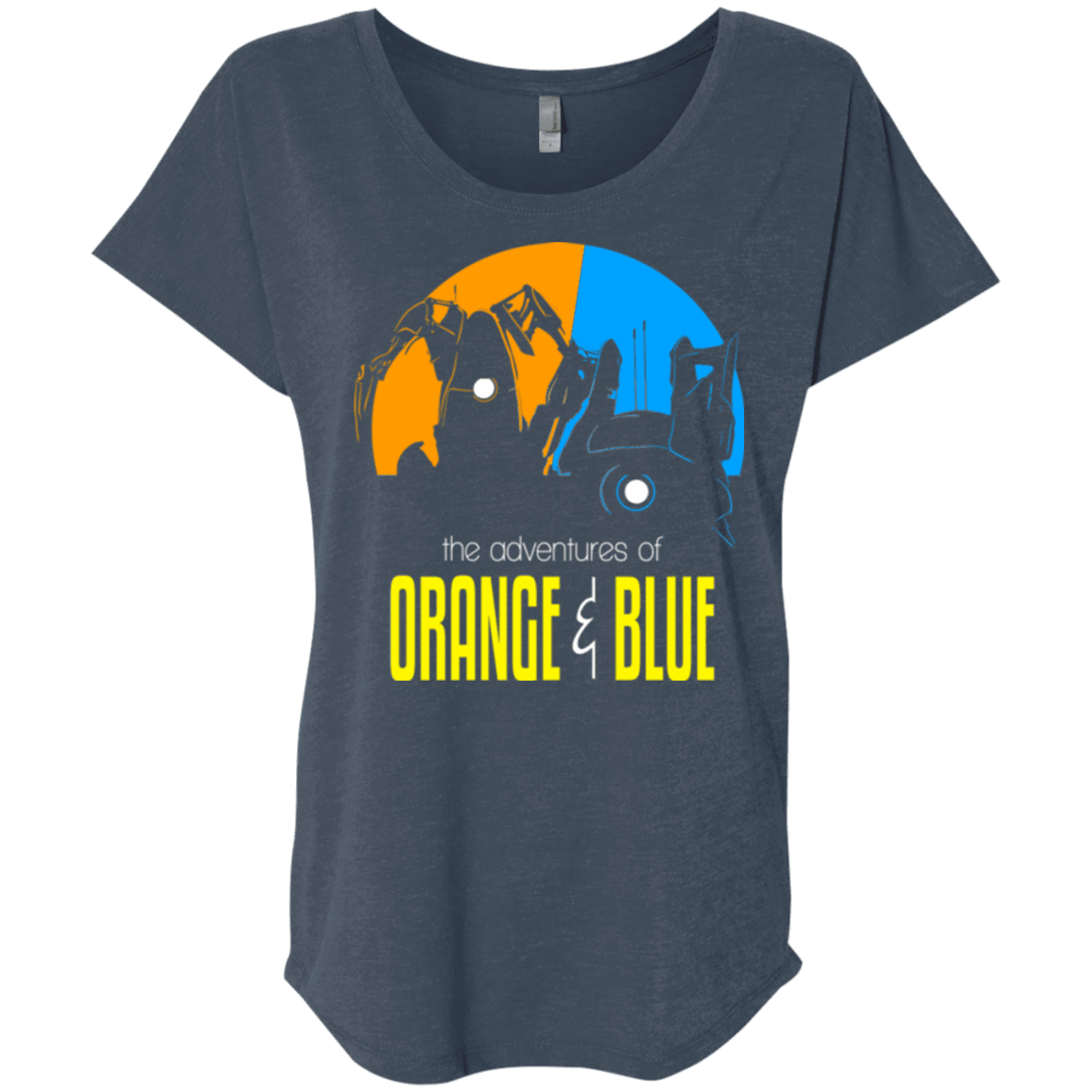 T-Shirts Indigo / X-Small Adventure Orange and Blue Triblend Dolman Sleeve