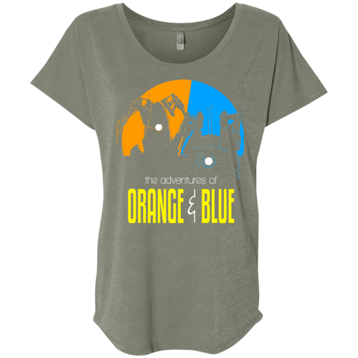 T-Shirts Venetian Grey / X-Small Adventure Orange and Blue Triblend Dolman Sleeve