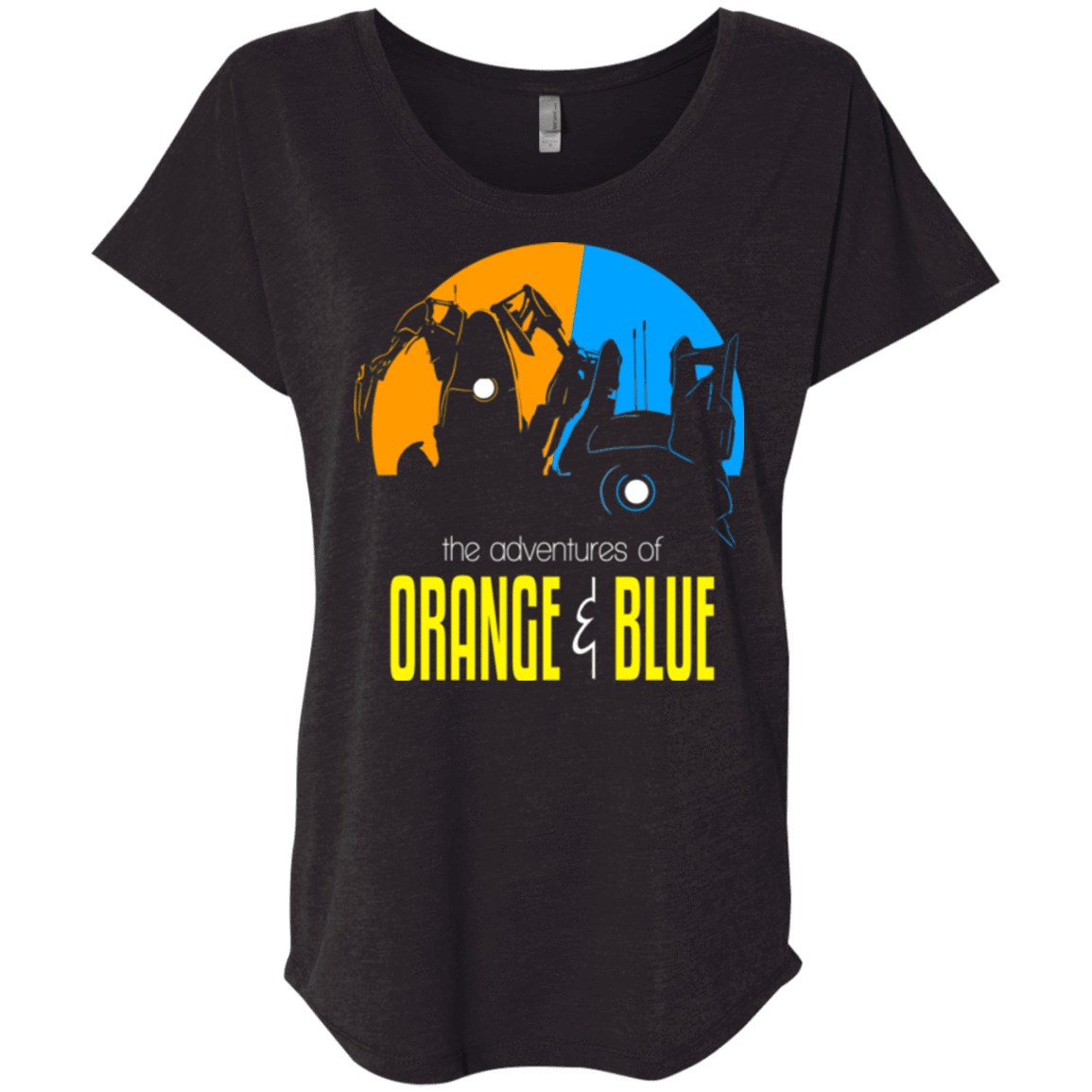T-Shirts Vintage Black / X-Small Adventure Orange and Blue Triblend Dolman Sleeve