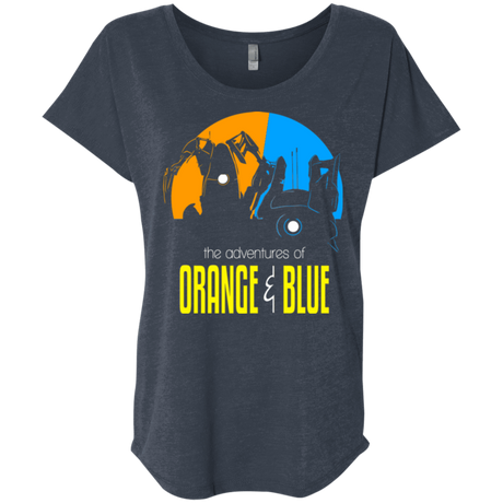 T-Shirts Vintage Navy / X-Small Adventure Orange and Blue Triblend Dolman Sleeve