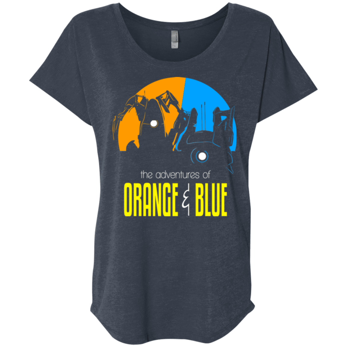 T-Shirts Vintage Navy / X-Small Adventure Orange and Blue Triblend Dolman Sleeve