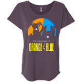 T-Shirts Vintage Purple / X-Small Adventure Orange and Blue Triblend Dolman Sleeve