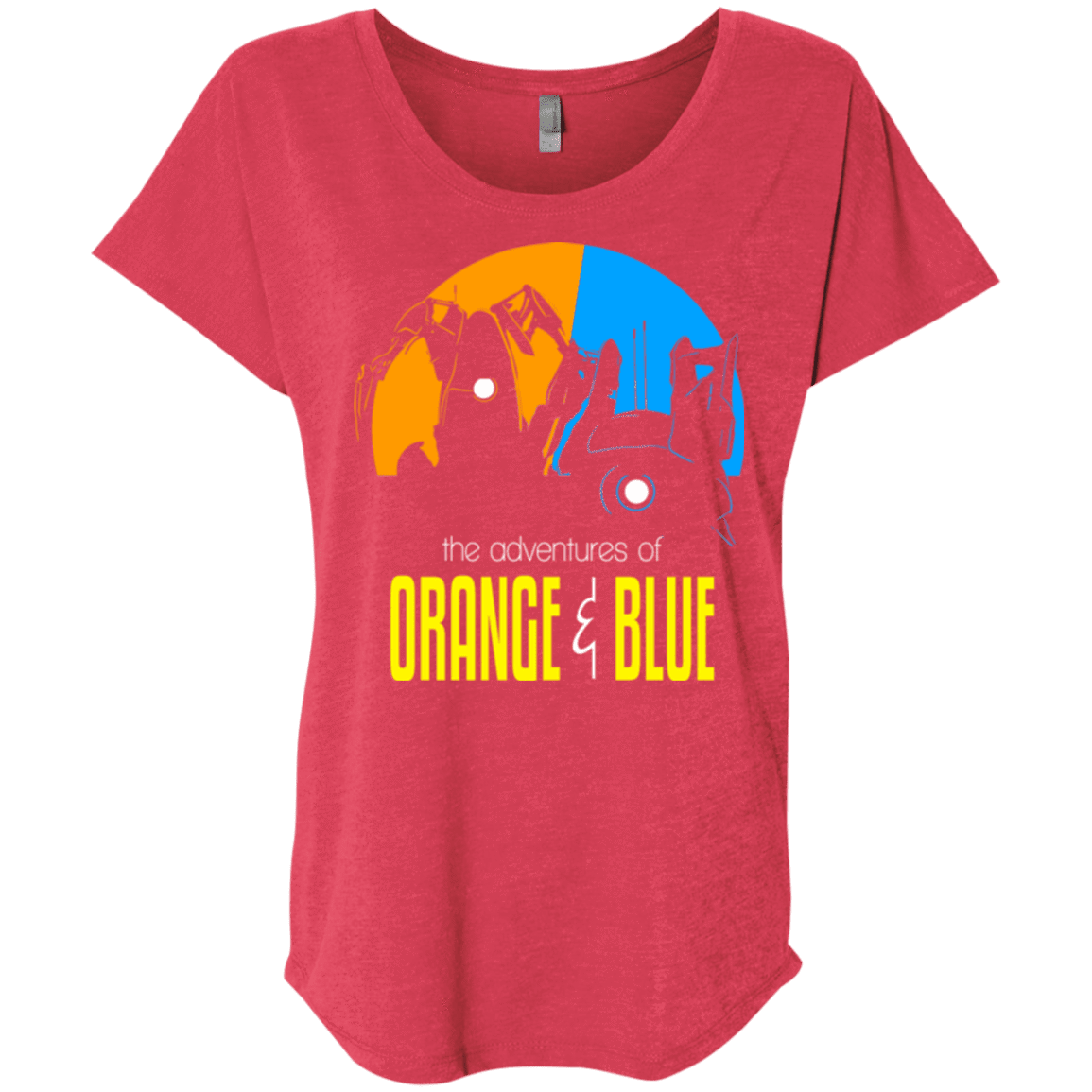 T-Shirts Vintage Red / X-Small Adventure Orange and Blue Triblend Dolman Sleeve
