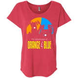 T-Shirts Vintage Red / X-Small Adventure Orange and Blue Triblend Dolman Sleeve
