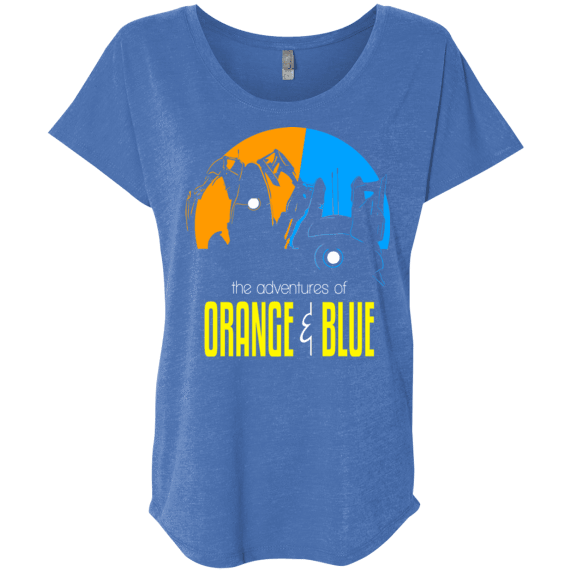 T-Shirts Vintage Royal / X-Small Adventure Orange and Blue Triblend Dolman Sleeve