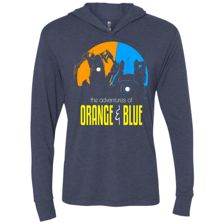 T-Shirts Vintage Navy / X-Small Adventure Orange and Blue Triblend Long Sleeve Hoodie Tee
