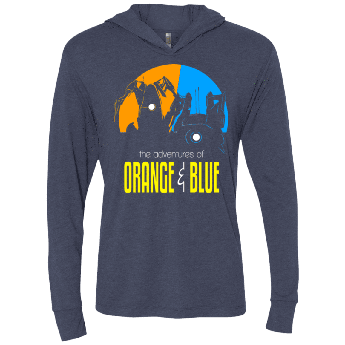 T-Shirts Vintage Navy / X-Small Adventure Orange and Blue Triblend Long Sleeve Hoodie Tee