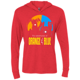 T-Shirts Vintage Red / X-Small Adventure Orange and Blue Triblend Long Sleeve Hoodie Tee