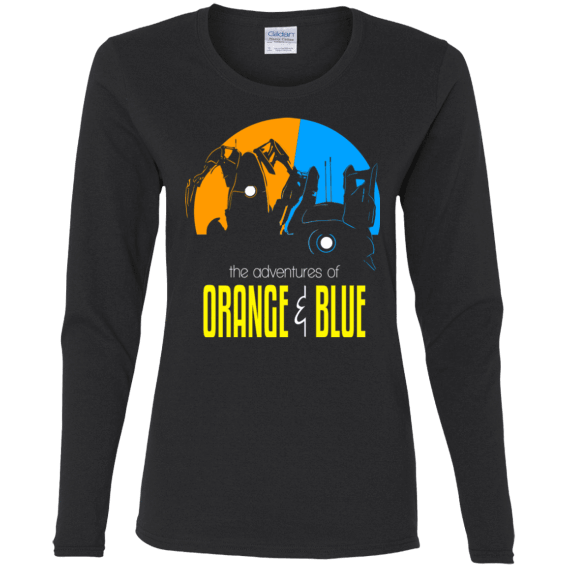 T-Shirts Black / S Adventure Orange and Blue Women's Long Sleeve T-Shirt