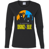 T-Shirts Black / S Adventure Orange and Blue Women's Long Sleeve T-Shirt