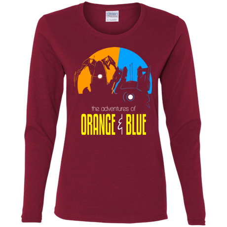 T-Shirts Cardinal / S Adventure Orange and Blue Women's Long Sleeve T-Shirt