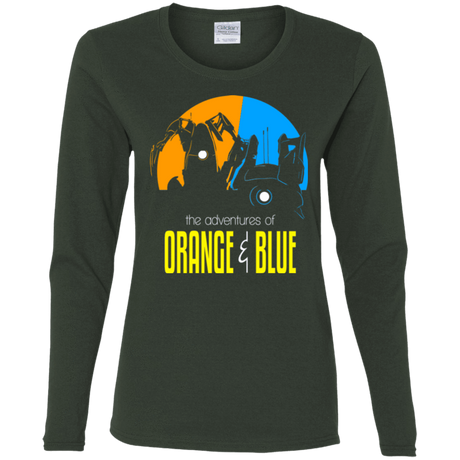 T-Shirts Forest / S Adventure Orange and Blue Women's Long Sleeve T-Shirt