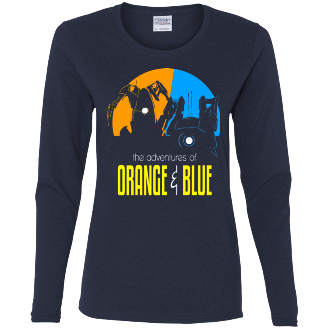 T-Shirts Navy / S Adventure Orange and Blue Women's Long Sleeve T-Shirt