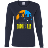 T-Shirts Navy / S Adventure Orange and Blue Women's Long Sleeve T-Shirt