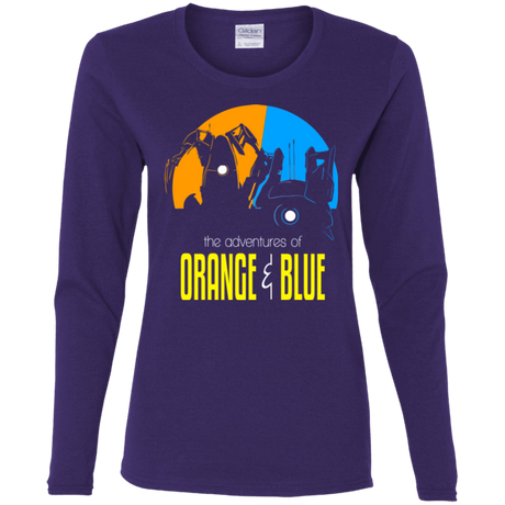 T-Shirts Purple / S Adventure Orange and Blue Women's Long Sleeve T-Shirt