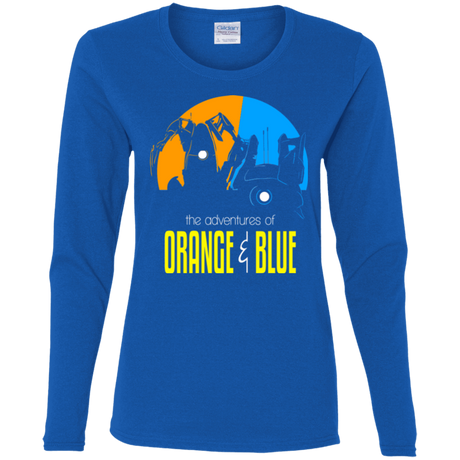 T-Shirts Royal / S Adventure Orange and Blue Women's Long Sleeve T-Shirt