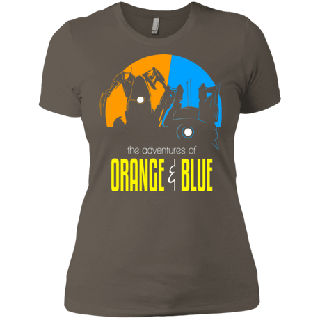T-Shirts Warm Grey / X-Small Adventure Orange and Blue Women's Premium T-Shirt