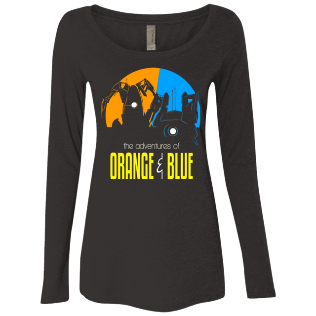 T-Shirts Vintage Black / S Adventure Orange and Blue Women's Triblend Long Sleeve Shirt