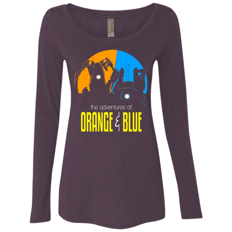 T-Shirts Vintage Purple / S Adventure Orange and Blue Women's Triblend Long Sleeve Shirt