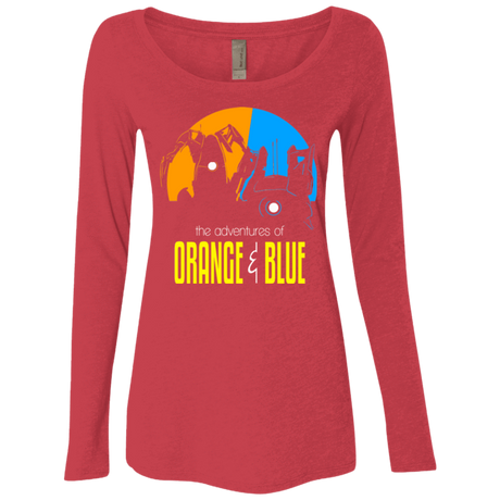 T-Shirts Vintage Red / S Adventure Orange and Blue Women's Triblend Long Sleeve Shirt