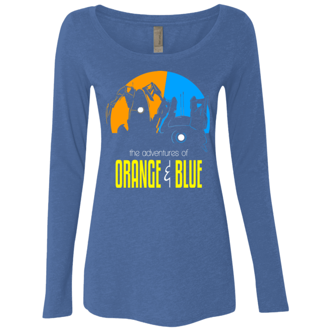 T-Shirts Vintage Royal / S Adventure Orange and Blue Women's Triblend Long Sleeve Shirt