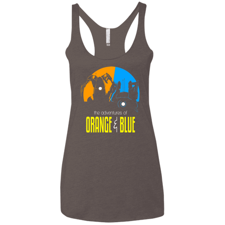T-Shirts Macchiato / X-Small Adventure Orange and Blue Women's Triblend Racerback Tank