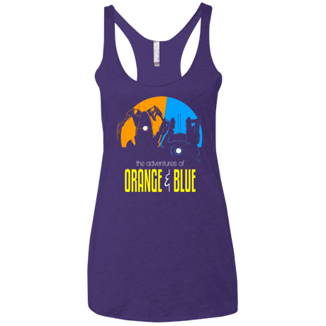 T-Shirts Purple Rush / X-Small Adventure Orange and Blue Women's Triblend Racerback Tank