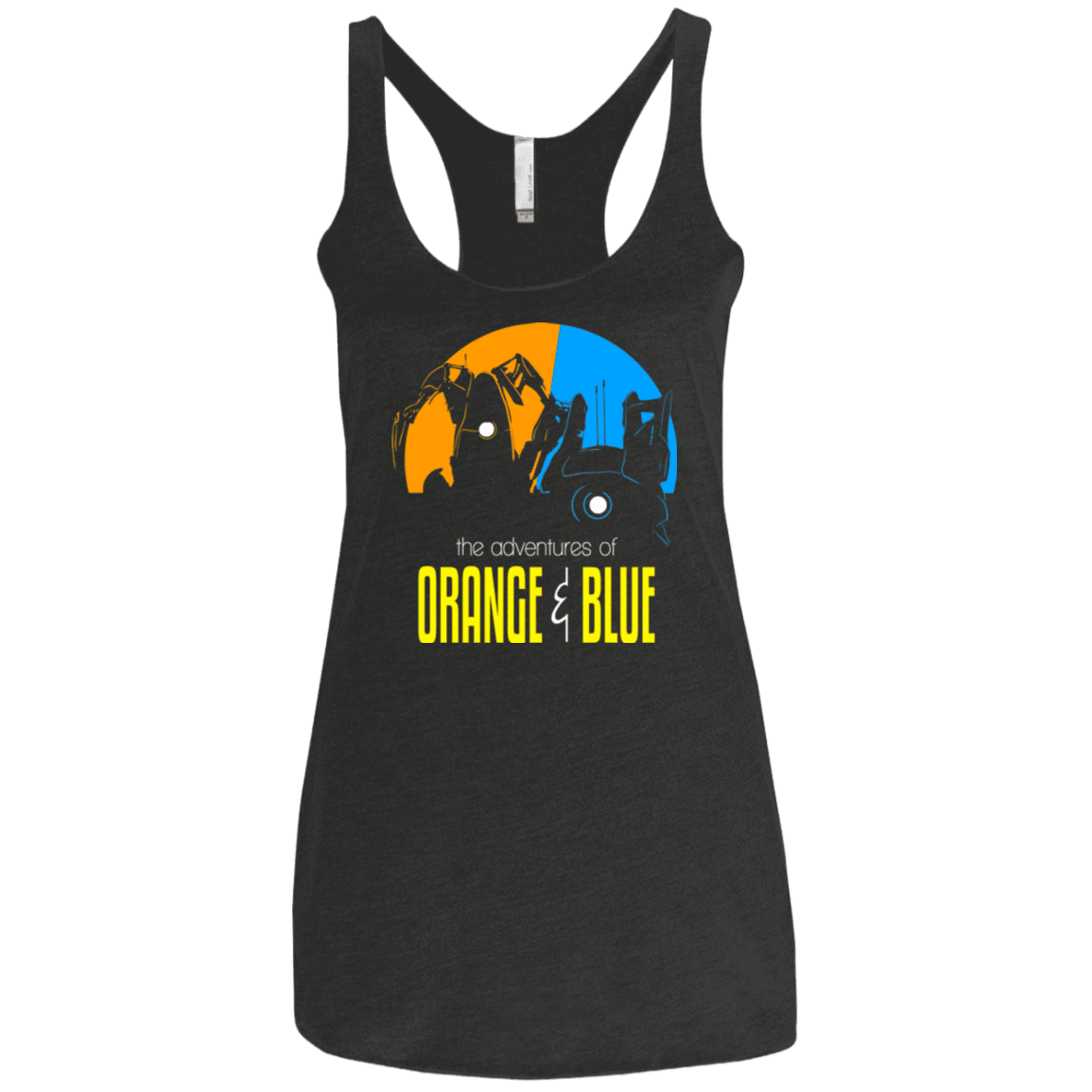 T-Shirts Vintage Black / X-Small Adventure Orange and Blue Women's Triblend Racerback Tank
