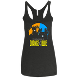 T-Shirts Vintage Black / X-Small Adventure Orange and Blue Women's Triblend Racerback Tank