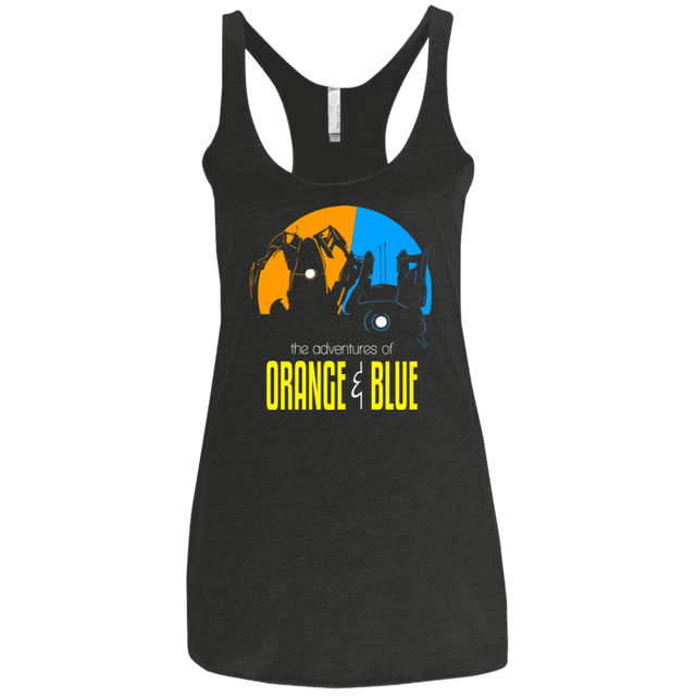 T-Shirts Vintage Black / X-Small Adventure Orange and Blue Women's Triblend Racerback Tank