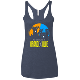 T-Shirts Vintage Navy / X-Small Adventure Orange and Blue Women's Triblend Racerback Tank