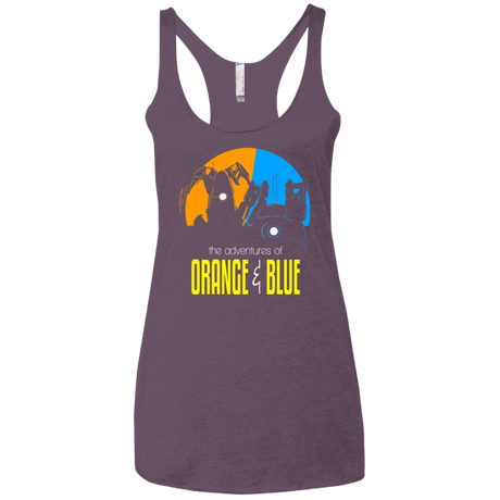 T-Shirts Vintage Purple / X-Small Adventure Orange and Blue Women's Triblend Racerback Tank