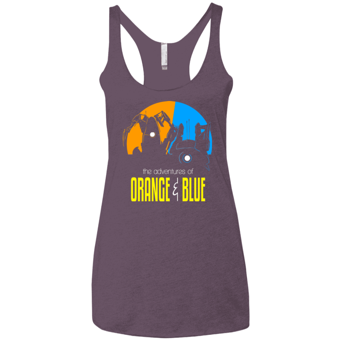 T-Shirts Vintage Purple / X-Small Adventure Orange and Blue Women's Triblend Racerback Tank