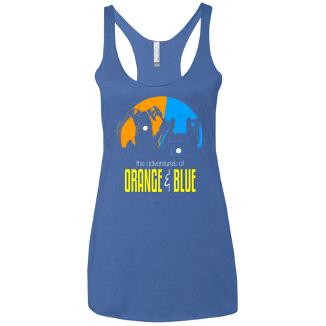 T-Shirts Vintage Royal / X-Small Adventure Orange and Blue Women's Triblend Racerback Tank