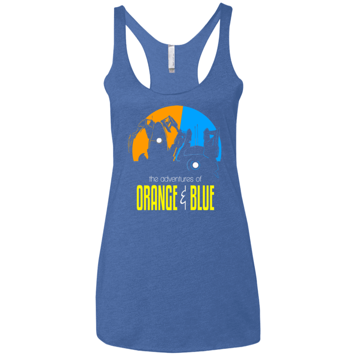 T-Shirts Vintage Royal / X-Small Adventure Orange and Blue Women's Triblend Racerback Tank