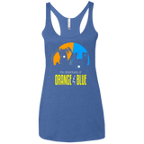 T-Shirts Vintage Royal / X-Small Adventure Orange and Blue Women's Triblend Racerback Tank