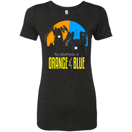 T-Shirts Vintage Black / S Adventure Orange and Blue Women's Triblend T-Shirt