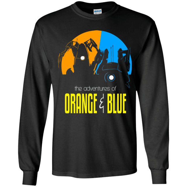 T-Shirts Black / YS Adventure Orange and Blue Youth Long Sleeve T-Shirt