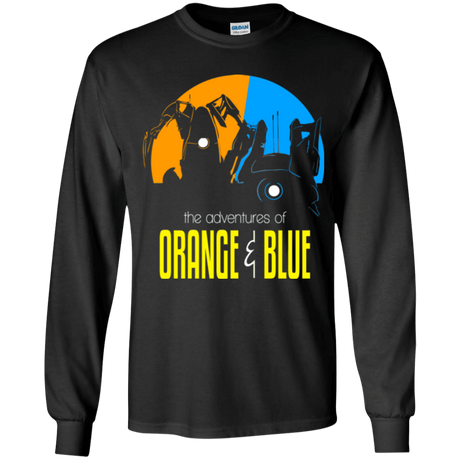 T-Shirts Black / YS Adventure Orange and Blue Youth Long Sleeve T-Shirt