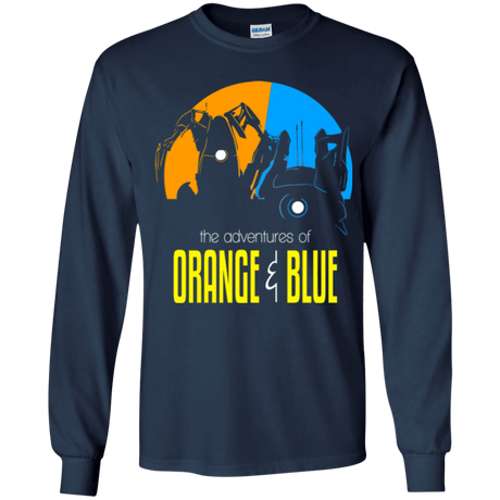 T-Shirts Navy / YS Adventure Orange and Blue Youth Long Sleeve T-Shirt