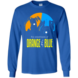 T-Shirts Royal / YS Adventure Orange and Blue Youth Long Sleeve T-Shirt