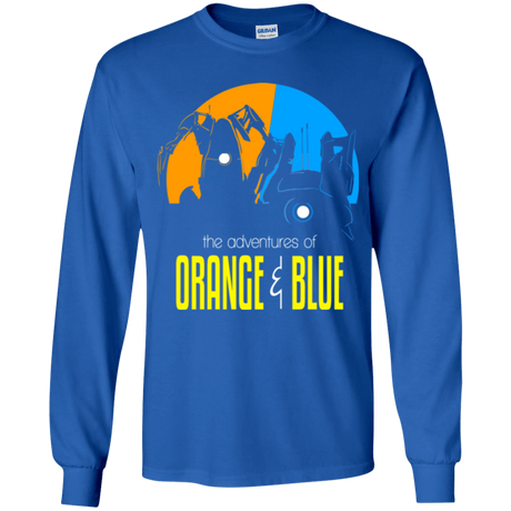 T-Shirts Royal / YS Adventure Orange and Blue Youth Long Sleeve T-Shirt