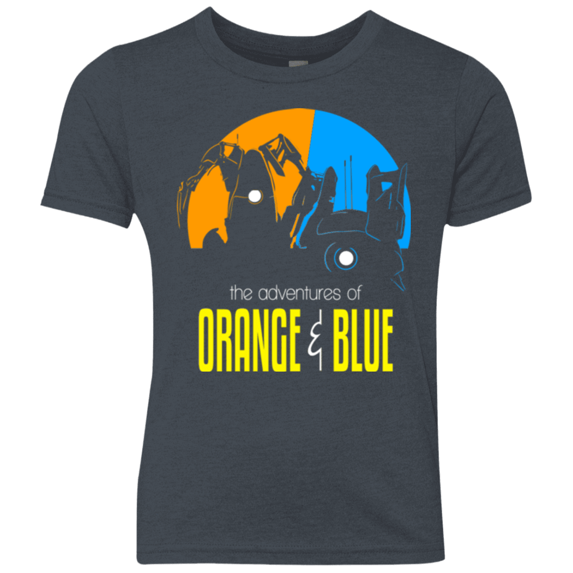 T-Shirts Vintage Navy / YXS Adventure Orange and Blue Youth Triblend T-Shirt