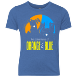 T-Shirts Vintage Royal / YXS Adventure Orange and Blue Youth Triblend T-Shirt