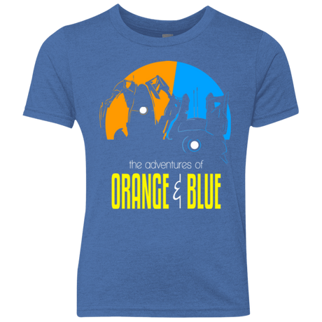 T-Shirts Vintage Royal / YXS Adventure Orange and Blue Youth Triblend T-Shirt