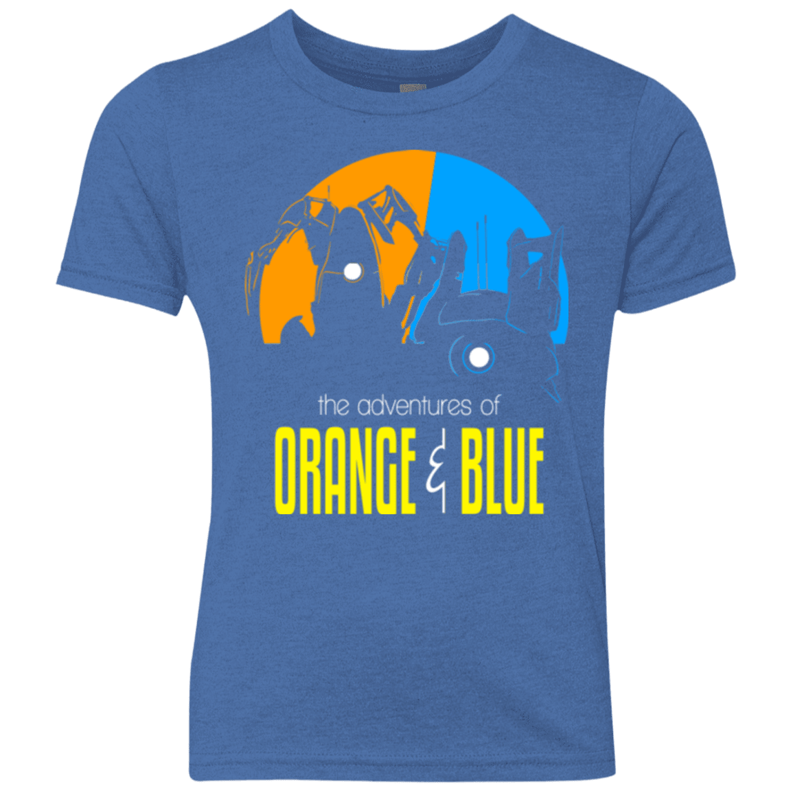 T-Shirts Vintage Royal / YXS Adventure Orange and Blue Youth Triblend T-Shirt