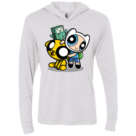 T-Shirts Heather White / X-Small Adventure Puff Buds Triblend Long Sleeve Hoodie Tee